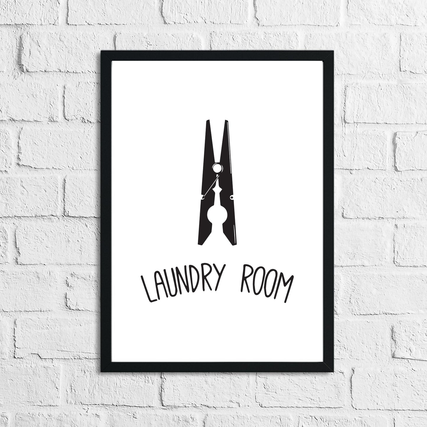 Laundry Room Peg Simple Wall Decor Print-0