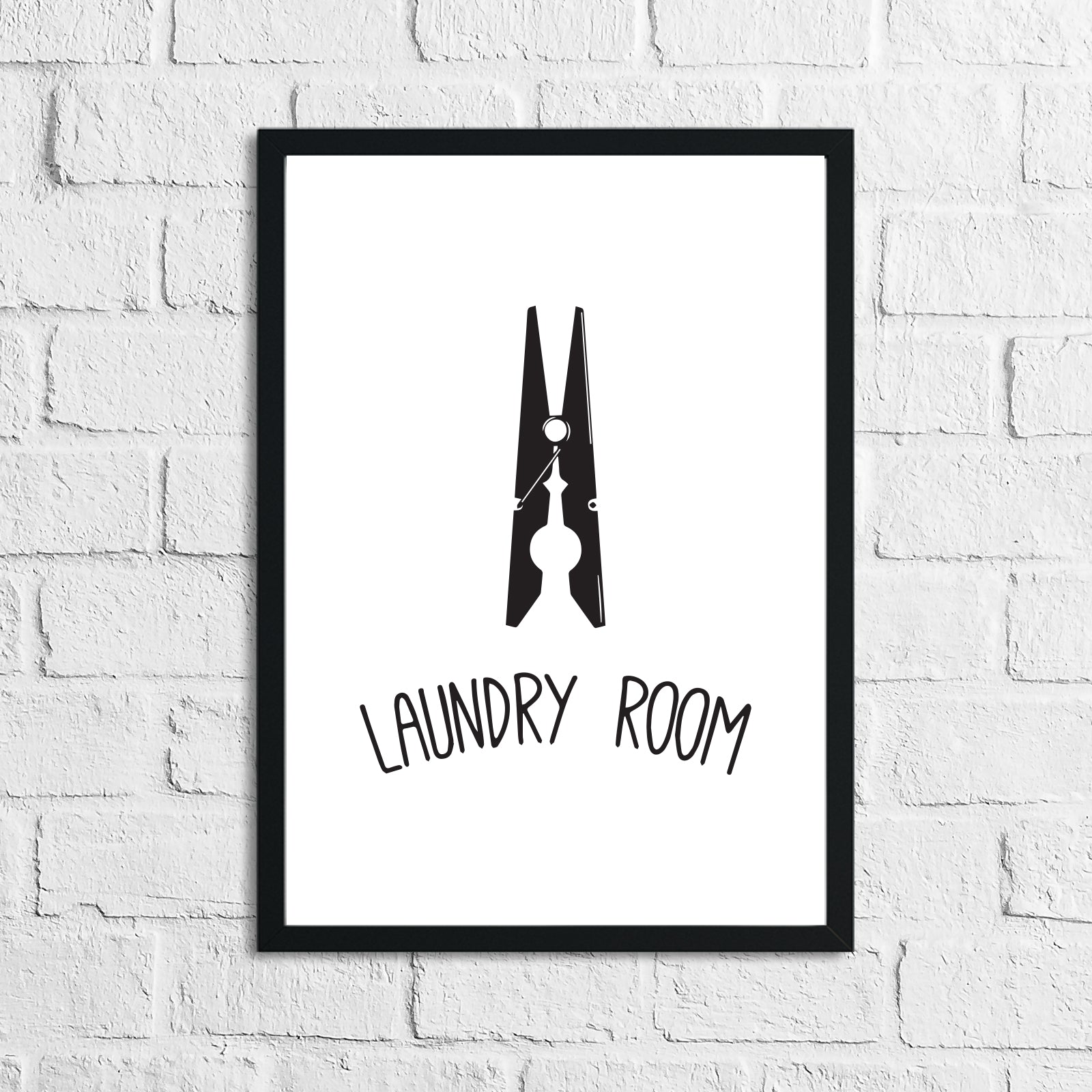 Laundry Room Peg Simple Wall Decor Print-0